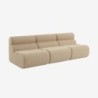 Nova Chauffeuse tissu effet alpaca 1 place lot de 3 Beige