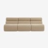 Nova Chauffeuse tissu effet alpaca 1 place lot de 3 Beige