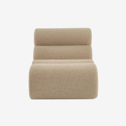 Nova Chauffeuse tissu effet alpaca 1 place lot de 3 Beige