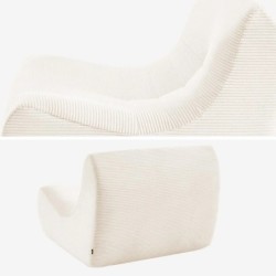 Sokol Chauffeuse velours côtelé 1 place Crème