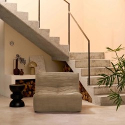 Sokol Chauffeuse velours côtelé 1 place Taupe