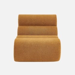 Nova Chauffeuse bouclette texturée 1 place lot de 2 Moutarde