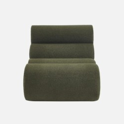 Nova Chauffeuse bouclette texturée 1 place lot de 2 Kaki