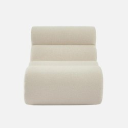 Nova Chauffeuse bouclette texturée 1 place lot de 2 Blanc