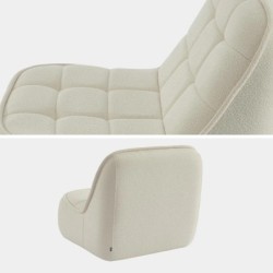 Boni Chauffeuse bouclette texturée 1 place Blanc cassé