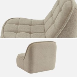 Boni Chauffeuse bouclette texturée 1 place Beige