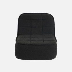 Boni Chauffeuse bouclette texturée 1 place Noir