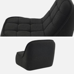 Boni Chauffeuse bouclette texturée 1 place Noir