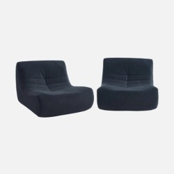 Sokol Chauffeuse velours déperlant 2 places Bleu foncé