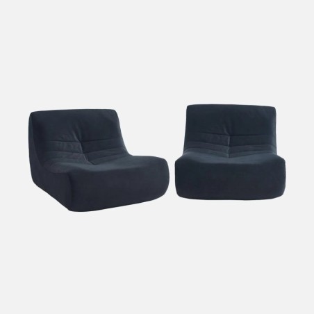 Sokol Chauffeuse velours déperlant 2 places Bleu foncé