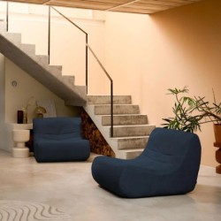 Sokol Chauffeuse velours déperlant 2 places Bleu foncé