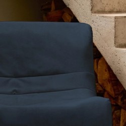 Sokol Chauffeuse velours déperlant 2 places Bleu foncé