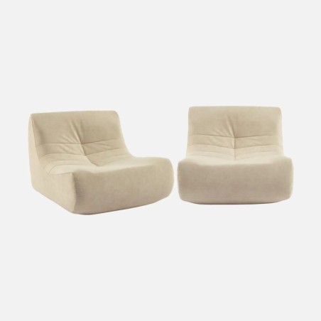 Sokol Chauffeuse velours déperlant 2 places Beige