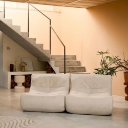 Sokol Chauffeuse velours déperlant 2 places Beige