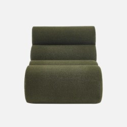 Nova Chauffeuse bouclette texturée 1 place lot de 3 Kaki