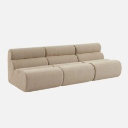 Nova Chauffeuse bouclette texturée 1 place lot de 3 Beige