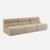 Nova Chauffeuse bouclette texturée 1 place lot de 3 Beige