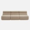 Nova Chauffeuse bouclette texturée 1 place lot de 3 Beige