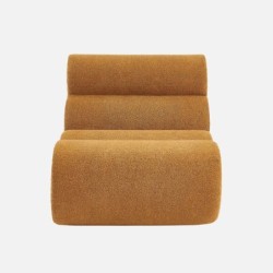 Nova Chauffeuse bouclette texturée 1 place lot de 3 Moutarde