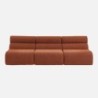 Nova Chauffeuse bouclette texturée 1 place lot de 3 Terracotta