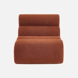 Nova Chauffeuse bouclette texturée 1 place lot de 3 Terracotta