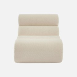 Nova Chauffeuse bouclette texturée 1 place lot de 3 Blanc