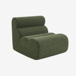 Nova Chauffeuse tissu effet alpaca 1 place lot de 2 Kaki