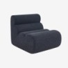 Nova Chauffeuse tissu effet alpaca 1 place lot de 2 Bleu foncé
