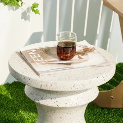 Alisiana MgO tabouret d'accent blanc