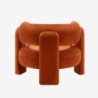Mellow Fauteuil tripode en velours Orange