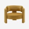 Mellow Fauteuil tripode en velours Moutarde