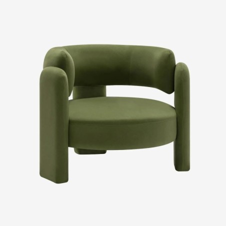 Mellow Fauteuil tripode en velours Vert