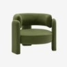 Mellow Fauteuil tripode en velours Vert