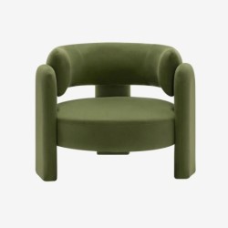 Mellow Fauteuil tripode en velours Vert