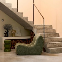 Sokol Chauffeuse tissu effet alpaca 1 place Kaki