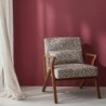 Antoine Fauteuil scandinave bois d'hévéa et imprimé léopard
