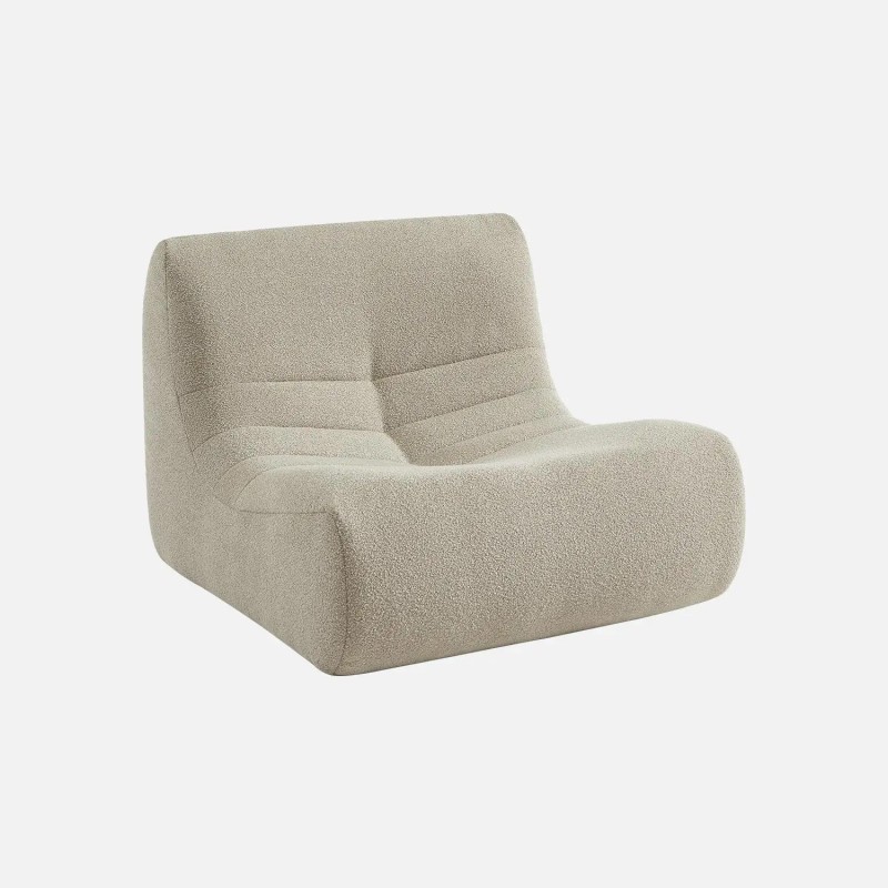 Sokol Chauffeuse bouclette texturée 1 place Beige