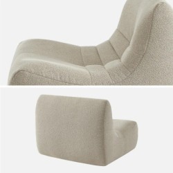 Sokol Chauffeuse bouclette texturée 1 place Beige