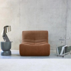 Sokol Chauffeuse bouclette texturée 1 place Terracotta