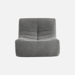 Sokol Chauffeuse bouclette texturée 1 place Gris