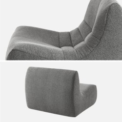 Sokol Chauffeuse bouclette texturée 1 place Gris