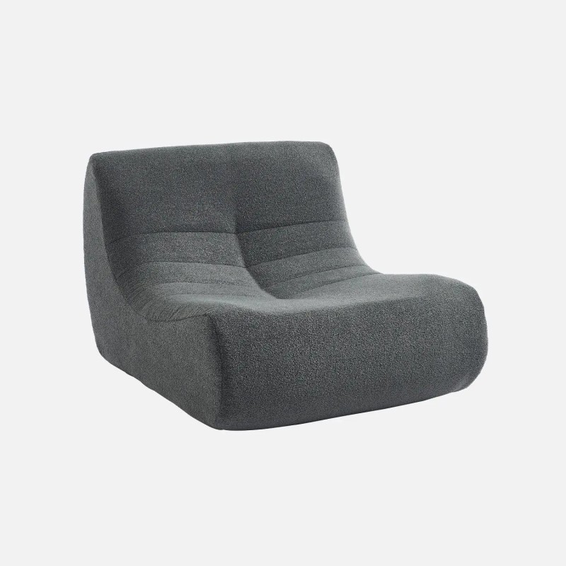 Sokol Chauffeuse bouclette texturée 1 place Anthracite