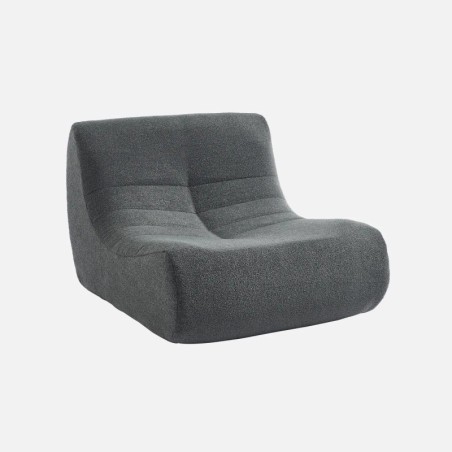 Sokol Chauffeuse bouclette texturée 1 place Anthracite