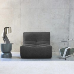 Sokol Chauffeuse bouclette texturée 1 place Anthracite