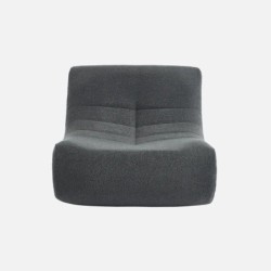 Sokol Chauffeuse bouclette texturée 1 place Anthracite