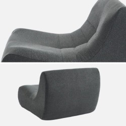 Sokol Chauffeuse bouclette texturée 1 place Anthracite