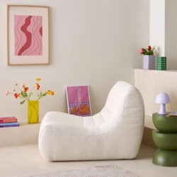 Sokol Chauffeuse bouclette texturée 1 place Blanc