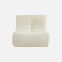 Sokol Chauffeuse bouclette texturée 1 place Blanc