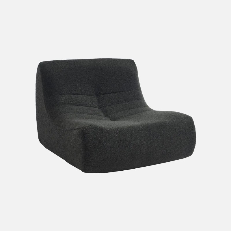 Sokol Chauffeuse bouclette texturée 1 place Noir