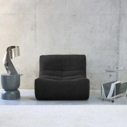 Sokol Chauffeuse bouclette texturée 1 place Noir